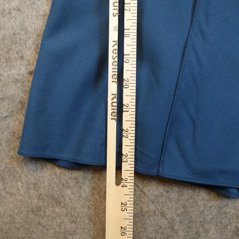 Hugo Boss Skirt Women 10 Blue Wool Blend Tulip Mermaid Career Office Knee Length
